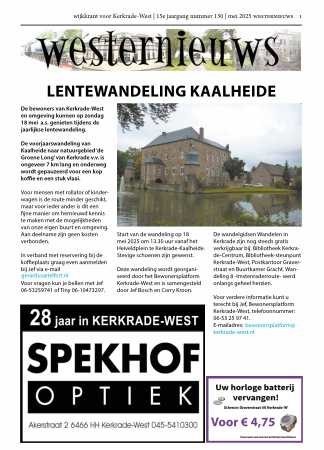 Westernieuws mei 2025 nummer 130